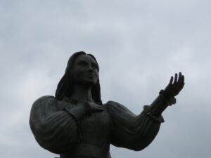 Angel of Goliad Statue Between Fort and Fannin's Monument